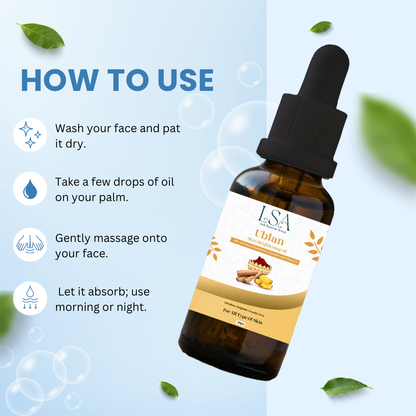 LSA Ubtan Kumkumadi Brightening Oil | 30ml | With Chandan & Vitamin E | Fades Pigmentation & Dark Spots