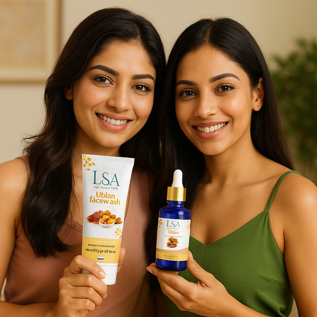 LSA Ubtan Radiance Duo – Facewash & Brightening Oil Combo