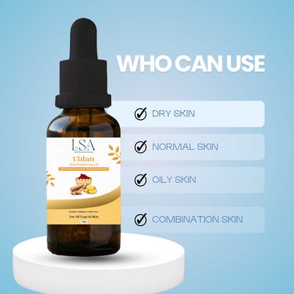 LSA Ubtan Kumkumadi Brightening Oil | 30ml | With Chandan & Vitamin E | Fades Pigmentation & Dark Spots
