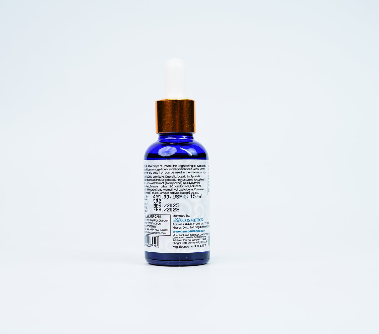 LSA Ubtan Kumkumadi Brightening Oil | 30ml | With Chandan & Vitamin E | Fades Pigmentation & Dark Spots
