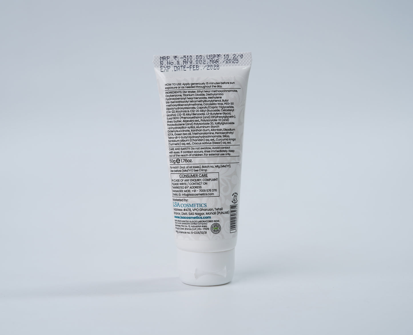 LSA Ubtan Moisturising Sunscreen SPF 50 PF+++ Moisturising Sunscreen 50gm